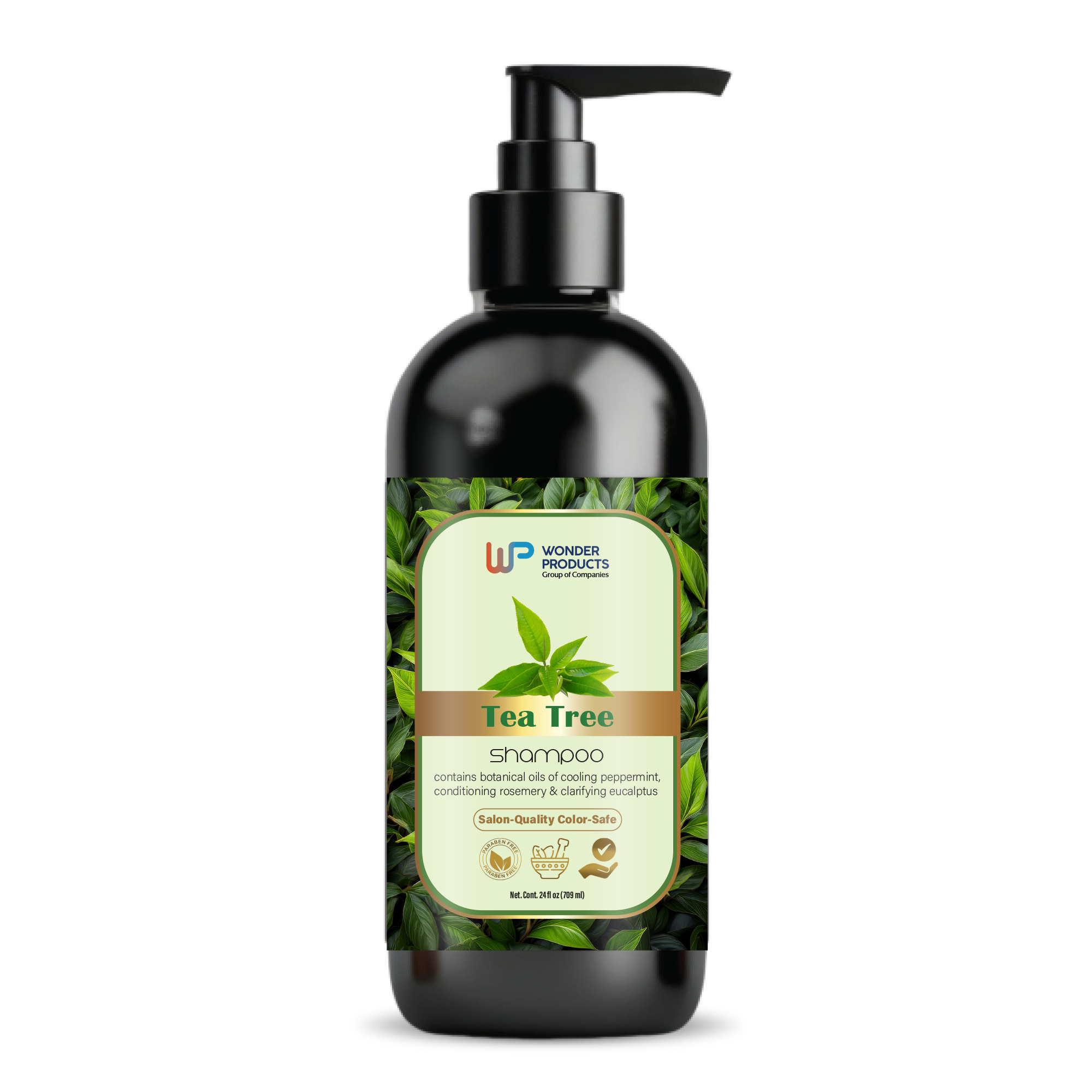 Oem/Odm Tea Tree Triple Treat Invigorating Shampoo 24 oz for all skin types available at wholesale price with customized logo