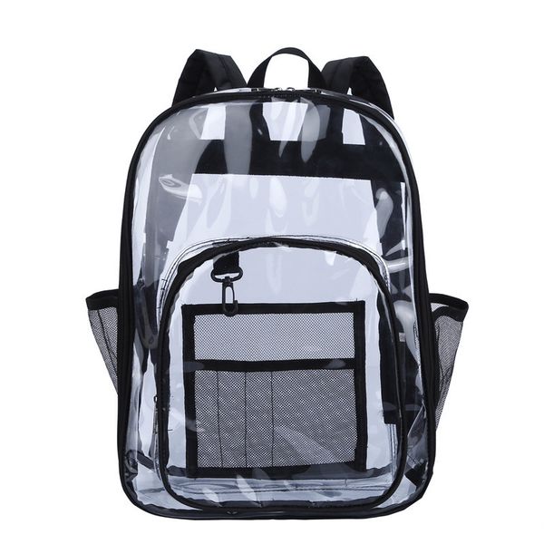 Transparent backpacks pvc backpacks pvc schoolbags large capacity student school bags