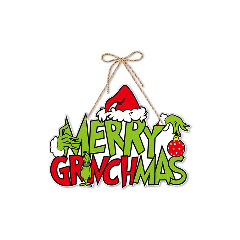 Liangyou Household (jinhua) Co., Ltd Christmas Wooden Door Hanging Sign Decor For Holiday Xmas Door Wall Tree Farmhouse Decorations Indoor Outdoor