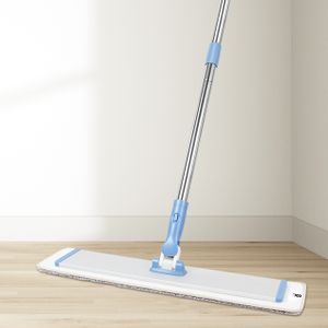 Eco-Friendly Magic Handle Flat Mop Set Aluminum Pole Microfiber Material Home Floor Cleaning Stainless Steel Magic Head Squeeze