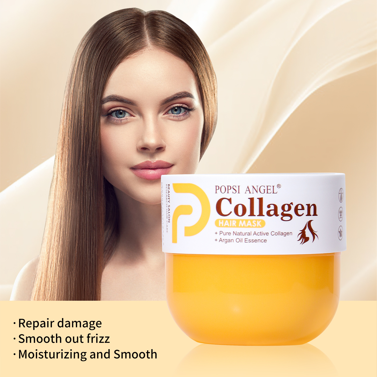 Hair care Pure Natural Active Collagen Argan Oil Essence Hair Mask Moisturizing and smooth repair damaged hair