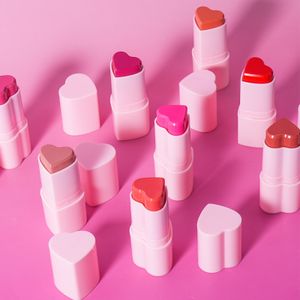 LOW MOQ Cream Blusher Multi Stick Makeup Soft Beauty Long-lasting Soft Cream Blush Face Makeup Blusher Heart Model