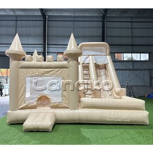 Commercial 0.55mm pvc inflatable bouncer with slide dry and wet wedding jumper bouncy castle outdoor fun bounce house combo