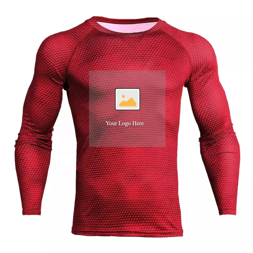 CERTIFIED WORK INTERNATIONAL Unisex Fitness Sports Training Suit with Quick-Drying Stretch Long Sleeve Rash Guard Sublimated Fabric Custom Logo MMA Training