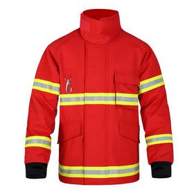 EN469 Fire protective jacket with red color