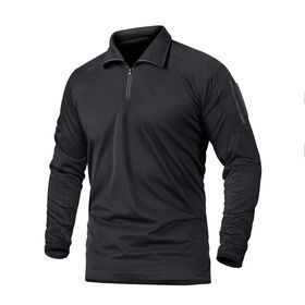 Custom Polo Shirt New Designs Polo for Men Spandex / Polyester Mens Polo Shirts Long S 1/4 Zip Conaturaln's Tactical Long Sleeve