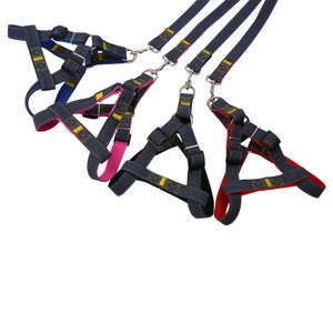 2024 Hot Selling Dog Vest Harnesses Lead Set Denim Durable Traction Rope Strong Leash Collar Pet dog Harnesses