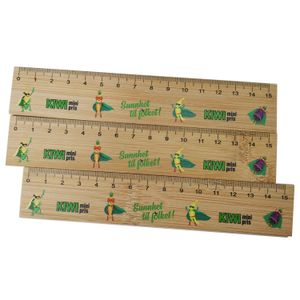 Eco Friendly Bamboo Wooden Ruler 15cm Bulk, School Office Daily Using  School Measuring Wood Straight Ruler with Custom Logo