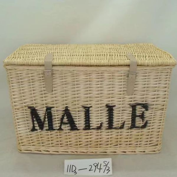 wicker picnic basket with custom logo