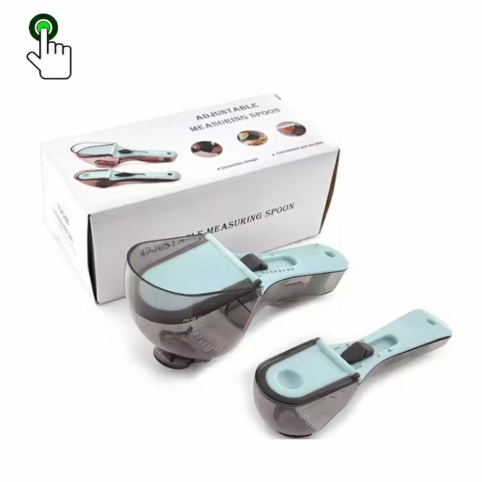 Adjustable Measuring Scoop 2pcs Set New Trending Online Shop Quality Kitchen Gadgets Plastic Spoon