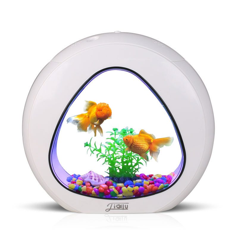 Shanghai Pudong New Area Jinqiao Town Community Health Service Center SUNSUN XYA/XYB Series Acrylic View Aquarium Small Fish Tank With Gradient LED Light DIY Photos For Home Office