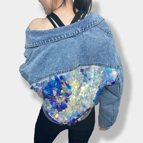 New Arrivals Sequined Fabric Short Women's Plus Size Jackets Girls' Clothing Plus Size Coats