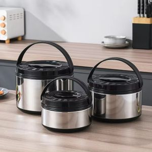 Hot Sale Portable Round Lunch Box Stainless Steel Thermal Food Container luxury Insulated Food Warmer Casserole set