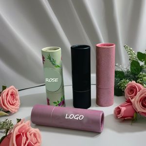 Customizable Environmentally Biodegradable Lipstick Aluminum Tube with Kraft Paper for Makeup