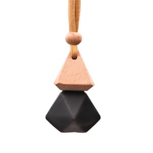 Wholesale 5ml 8ml Turkey wooden cap car perfume hanging car air freshener Cube Car Perfume Bottle  Hanging Perfume Air bottle