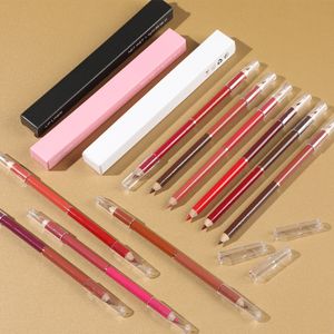 2 in 1 wholesale brown double ended lip liner creamy matte multiple colour lipliner pencil private label nude lip liners