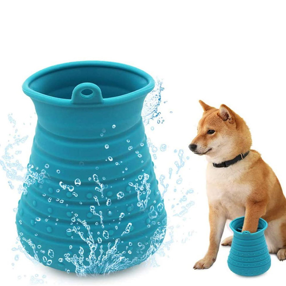 Pet Dog Paw Cleaner Cup 2 in 1 s Feet Washer Cleaning Brush Massage Grooming for Puppy Cats Dirty Muddy Cups