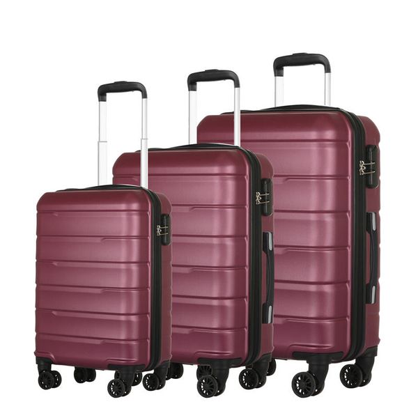 High Quality 3 pcs Abs Material Hard Shell Trolley Case Travel Luggage Bags Suitcase Travel Luggage Sets