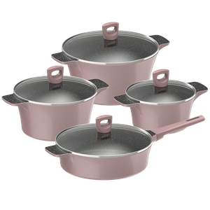 ASD New Style Hot Sale Aluminum Pot Casserole Deep Fry Pan Stock PotSets Cookware Sets 8pcs Home Kitchen Set With Lid