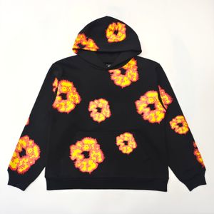 new high quality puff print breathable streetwear and comfortable black hoodie for men women