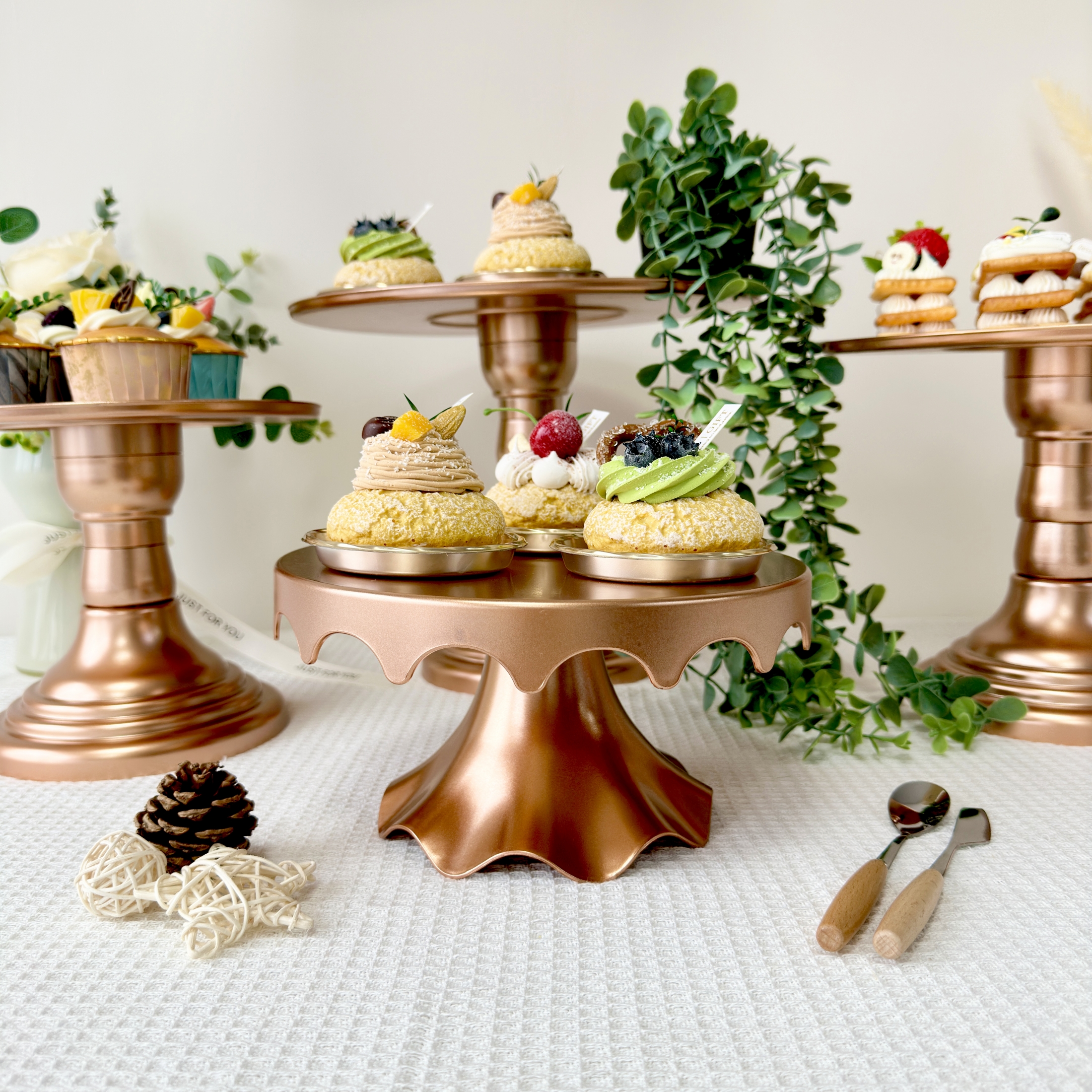 Cake Stand,dessert Display Tray,decoration Gold for Party Table ABS Party Decoration Birthday Durable Sturdy DGPX DHB