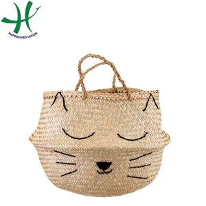 Haprosimex Super September  Friendly Foldable Water Hyacinth Plant Fiber Hand-woven Rattan Storage Basket Vietnam BSCI Sedex