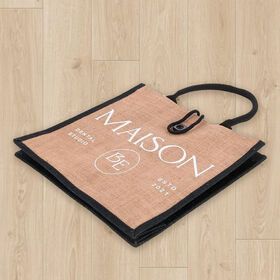 Hot Selling Reusable Natural Linen Hessian Beach Shopping Jute Shopping Bag Custom Jute Tote Bag Wholesale