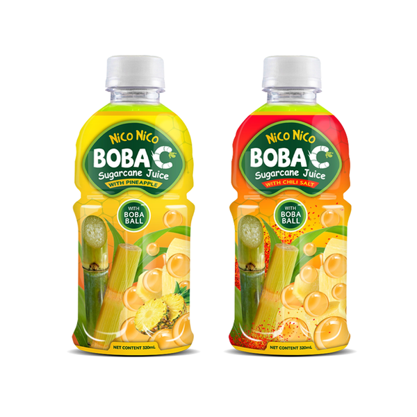 Sugar Cane Juice Drinks Chilli Salts Flavors with Fruit Boba Pearl 320ML PET Bottle Vietnam Wholesale Exotic Drinks Supplier