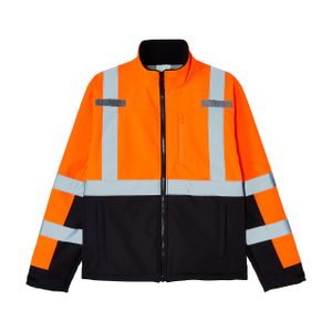 2024 High Quality hi vis waterproof winter reflective safety jacket reflective workwear Roadway Safety Night Work Jacket