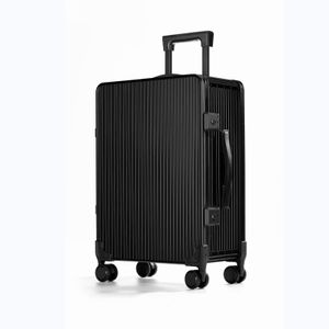 Aluminum Luggage Trolley Factory Wholesale Suitcase Luggage Bag Customized Logo 20 Inch Black Color Carryons in Stock
