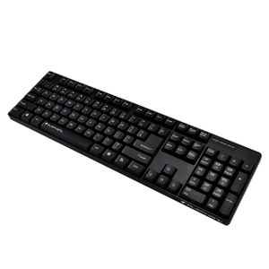 Ready to ship simple water proof waterproof black color PVC cable quiet key sound USB plug office PC wired keyboard