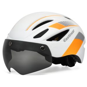 FUNWICT fashion design cycle helmet sun visor safety rear light biking helmet mtb riding cycling bike helmet