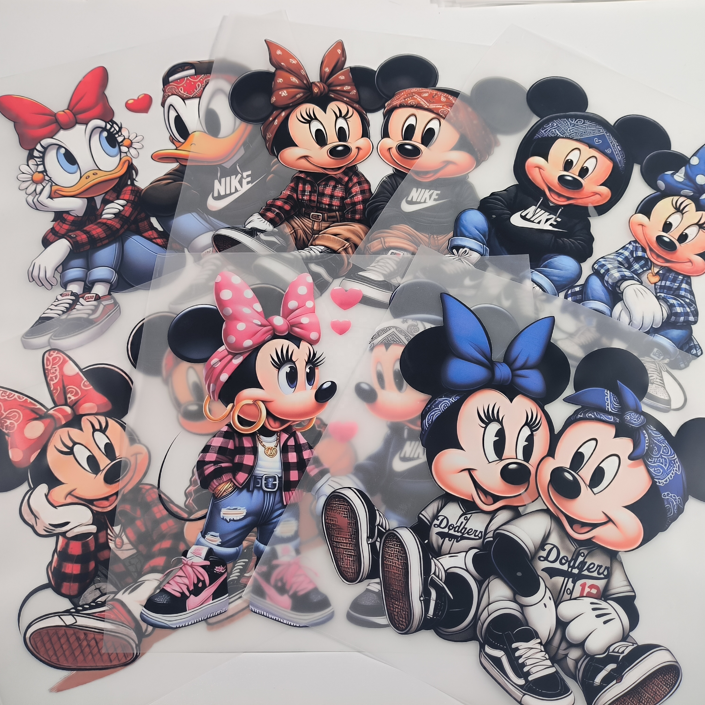 Shishi City Hushi Trade Ltd High Quality Custom packaging labels Dtf Heat Transfer Vinyl Transfer Sticker Heat Transfer Design For T-Shirt