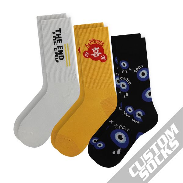 Wholesale Custom Logo Men Cotton Socks Custom Design Casual Men Cocks With Your Logo