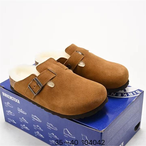 Dropshipping Winter Cozy Furry Faux Leather Thick Sole Birkenstocks Women Platform Sandals Slippers Shoes