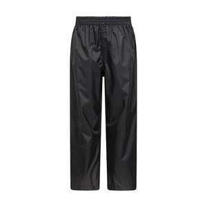 CONMR Kids Rain Pants for Boys & Girls 9-10 Years Black Waterproof  Pants with Single-Person Style for Hiking & Travel