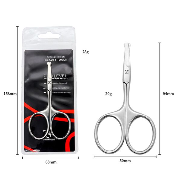 Professional Groomer Safety Beard Trimming Grooming Beauty Girls Makeup Eyebrow Brow Nose Hair Scissor For Men