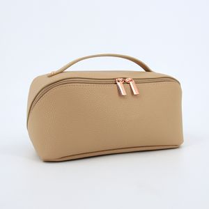 Custom Logo Private Label Waterproof Portable PU Leather Travel Cosmetic Makeup Toiletries Organizer Bag Case