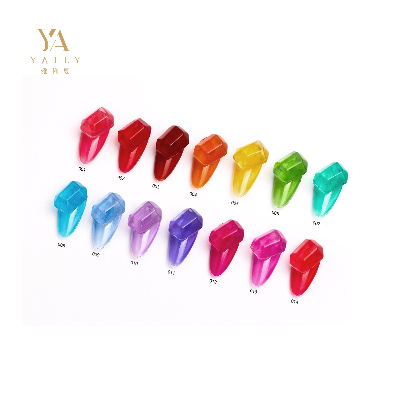 Guangzhou Yalybaby Technology Company Ltd. Summer Neon Crystal Glass Gel Polish Soak Off For Nail Art Design with Free Samples