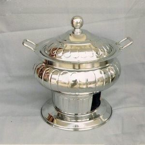 New Arrival Chafing Dish: A portable food warming device used to keep foog Equipment Double pan 9L Gold Flip Top Chafing Dish