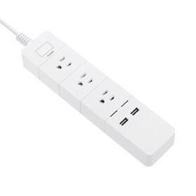 Smart Home Power Strip Wi-Fi Controlled, 3 Outlets + 2 USB Ports Works with Alexa, No Expensive Hub