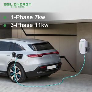 GSL ENERGY 6A To 32A Output Power Mode 3 Electric Charger Car Solar EV Charge Station 22Kw 7.4Kw ev charger With WiFi