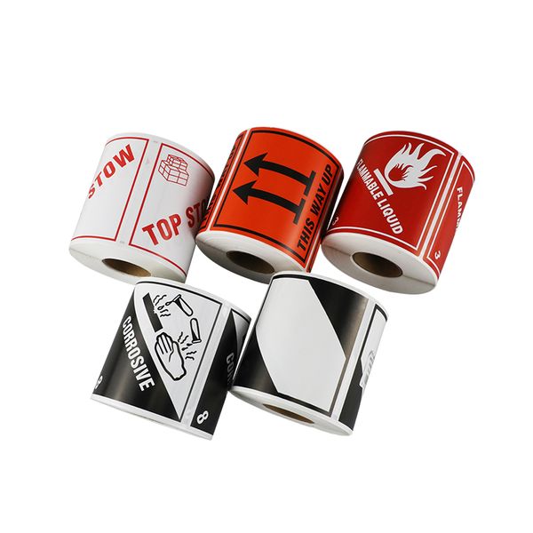 Premium quality  Heat-sensitive barcode label roll thermal shipping label waterproof direct Customized Color thermal label