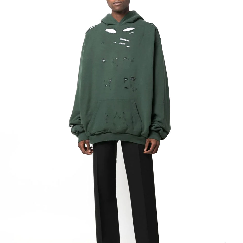 KIRSA INDUSTRY Men Streetwear High Quality Distressed Hoodies Accept Custom Logo Distressed Hoodie For Online Selling