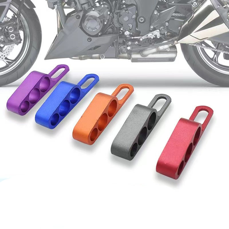 Shanghang Ruike Electronic Technology Co., Ltd. Motorcycle Modification Accessories Modification of Tubing Bracket Universal Three-hole Wire Clamp CNC Aluminum Alloy Wire Clamp