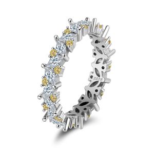 925 Sterling Silver Gold Plated Wholesale Jewelry Wedding Band Engagement Claw Setting Cubic Zirconia Ring