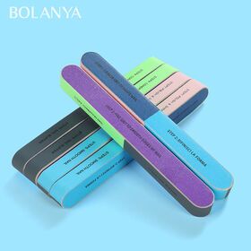 BOLANYA Nail Files 4 Sides Sponge Nail buffer Polishing Colorful Sanding Block Nail File Professional Salon