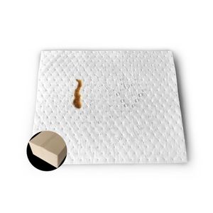 Factory price white color 40cm*45cm oil spill absorbent pads
