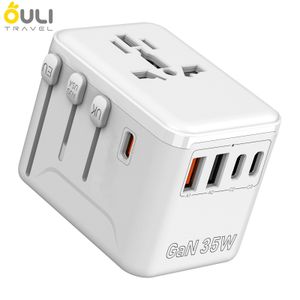 A01 35W international Power Adapter Travel Plug Adapter with USB Type-C Travel Plug Adapter