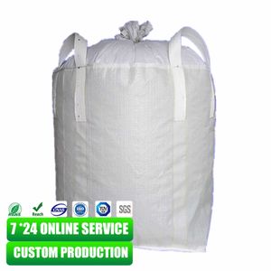 Factory direct supply 1 ton big bag packaging bigbag side-seem loop fibc bulk jumbo bag unloading system  1000kg 1500kg